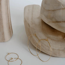 Wire Hoop Earrings (Small or Large) - Gold