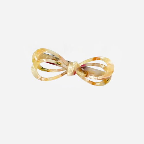 Bow Clip - Golden/Rose Mix