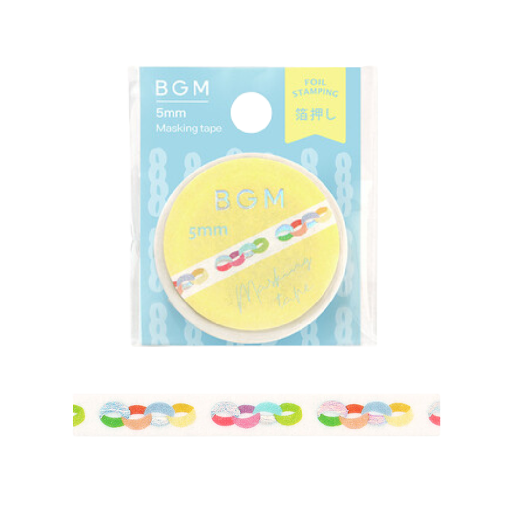 Washi Tape - Coloured Loops 5mm