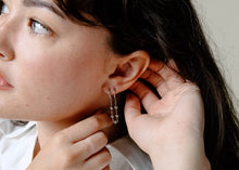 Dion Double Huggie Hoops - Silver