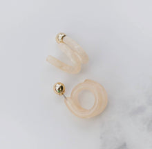 Curly Loop Earrings - Blush