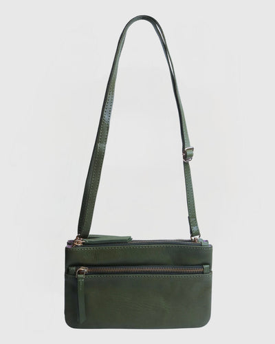 Everyday Leather Crossbody - Hunter Green