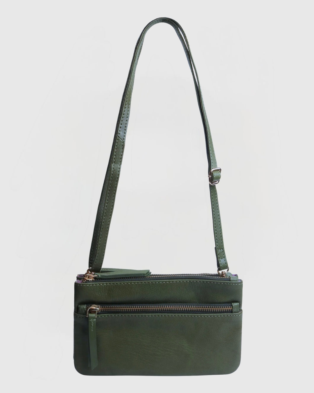 Everyday Leather Crossbody - Hunter Green