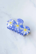 Eco-friendly Daisy Flower Curved Hair Claw Clip - Blue