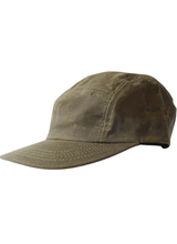 5 Panel Cap - Olive Waxed Cotton Canvas