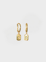 Emma Pendant Huggie Hoops Earrings - Gold