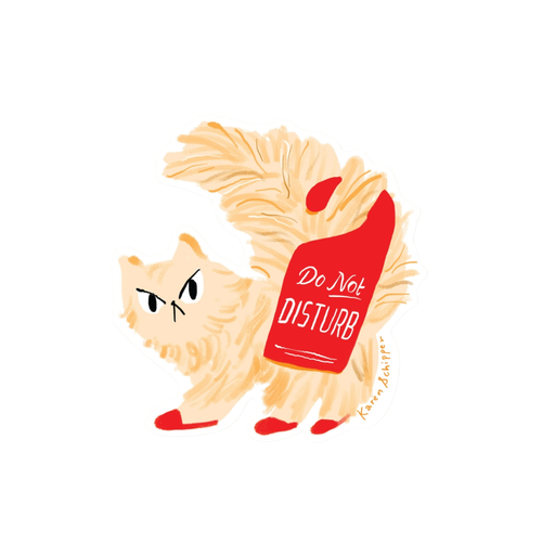 Do Not Disturb Cat Vinyl Sticker