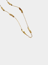 Cube Beaded Chain Necklace - Gold
