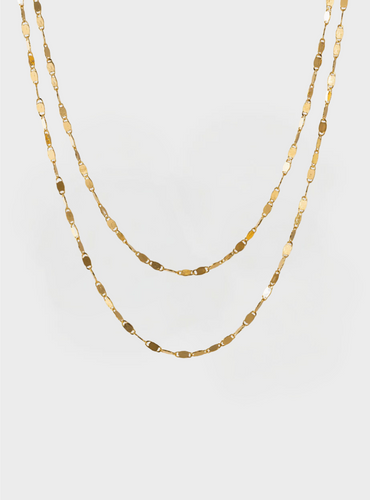 Waterproof Ray Layered Necklace - Gold
