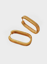 Large Prescott Ribbed Earrings - Gold