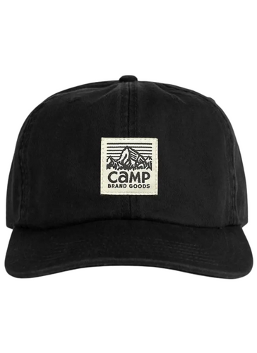 Camp Brand Goods Heritage Logo 5 Panel Cap - Black