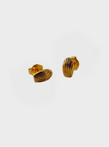 Mini Madeleine Stud Earrings - Gold