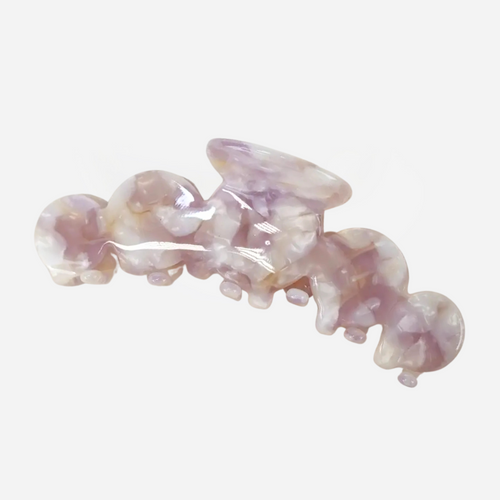 Cellulose Acetate Narrow Cloud Hair Claw Clip - Lavender Multi