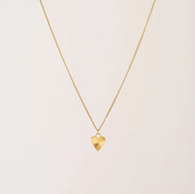 Waterproof Fluted Heart Necklace