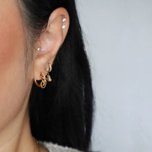 Delvie Triple Loop Hoop Earrings - Gold