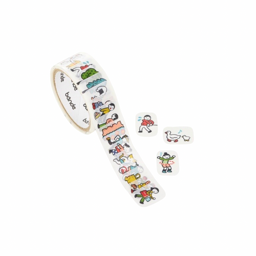Washi Tape Sticker Roll - People Living in a Notebook - A Stroll Day