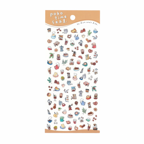 Sticker Sheet - Poko Time Seal - Kohi (Coffee)