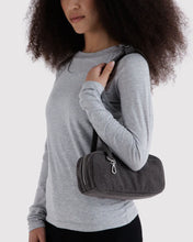 Small Denim Bowler Bag - Washed Black Denim