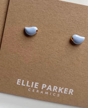 Ellie Parker Ceramic Earrings -  White Flowers OR Blue Birds OR Black Flowers (pairs sold separately)