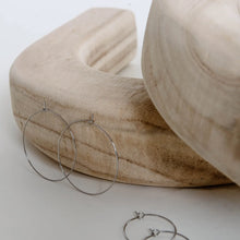 Wire Hoop Earrings (Small or Large) - Silver