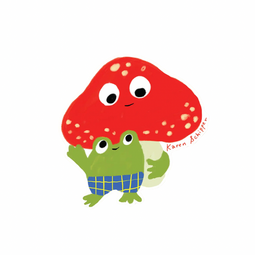 Toadstool Vinyl Sticker