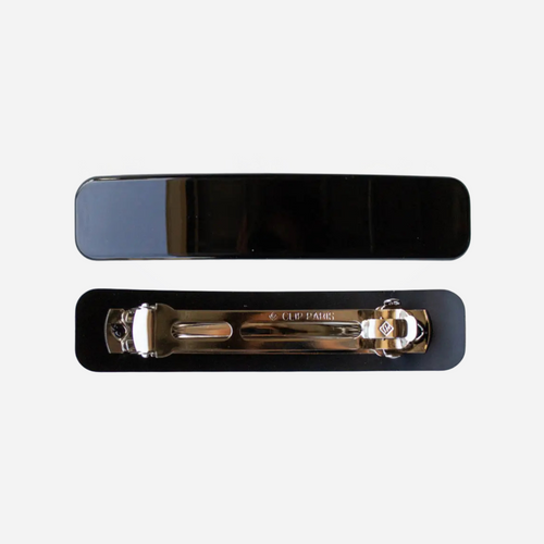 Glossy Hair Barrette - Black