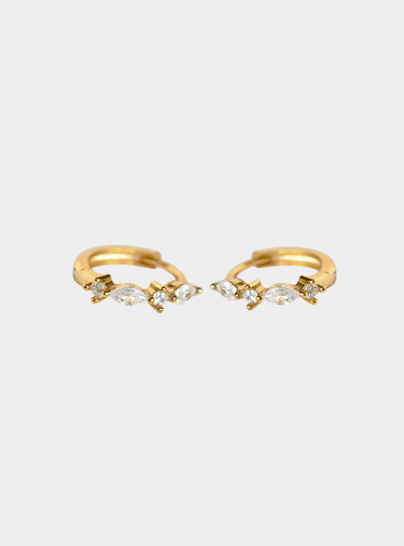 Lyra Huggie Hoop Earrings - Gold
