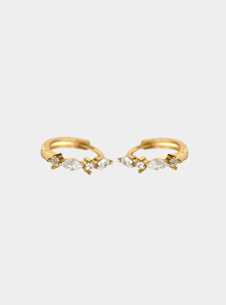 Lyra Huggie Hoop Earrings - Gold