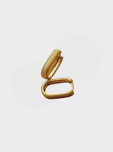 Small Prescott Ribbed Earrings - Gold