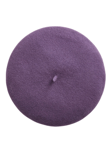 Classic Wool Beret - Purple