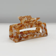 Rectangle Cellulose Acetate Hair Claw Clip - Toasted Pearl