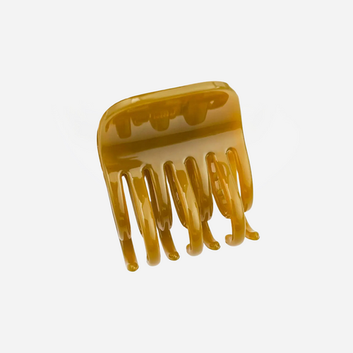 Elfie Double Claw Clip - Mustard
