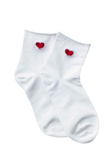 Little Heart Socks - White