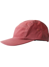 5 Panel Cap - Red Waxed Cotton Canvas