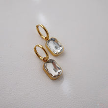 Drew Huggie Hoop Earrings - Gold/Clear