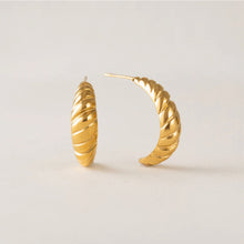 Waterproof Paris Hoop Earrings - Gold