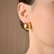 Dome Studs Earrings - Gold (16mm or 20mm)
