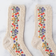Vintage Strawberry Socks - Oatmeal