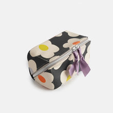 Multi Flower Diagonal Cosmetic Bag