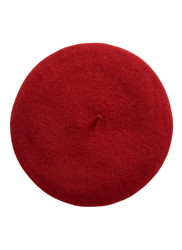 Classic Wool Beret - Burnt Red