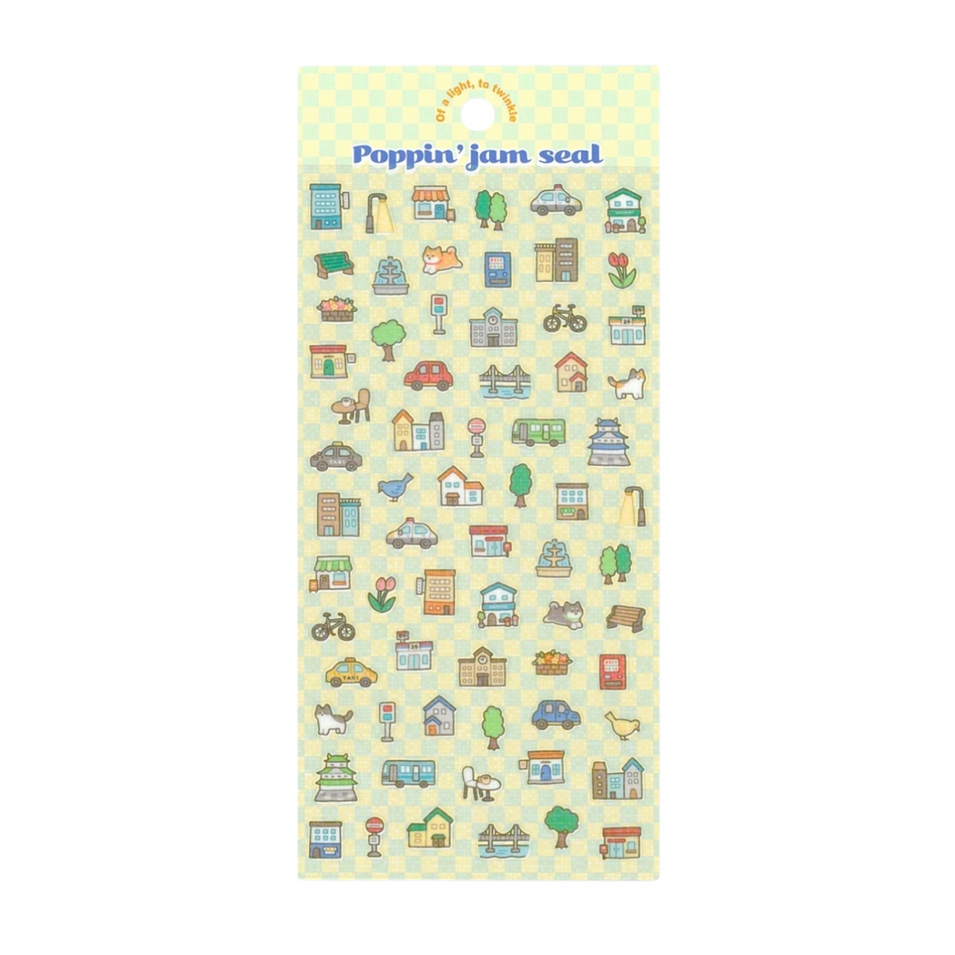 Sticker Sheet - Poppin' Jam - Town