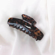 Cellulose Acetate Narrow Hair Claw Clip - Dark Tortoise