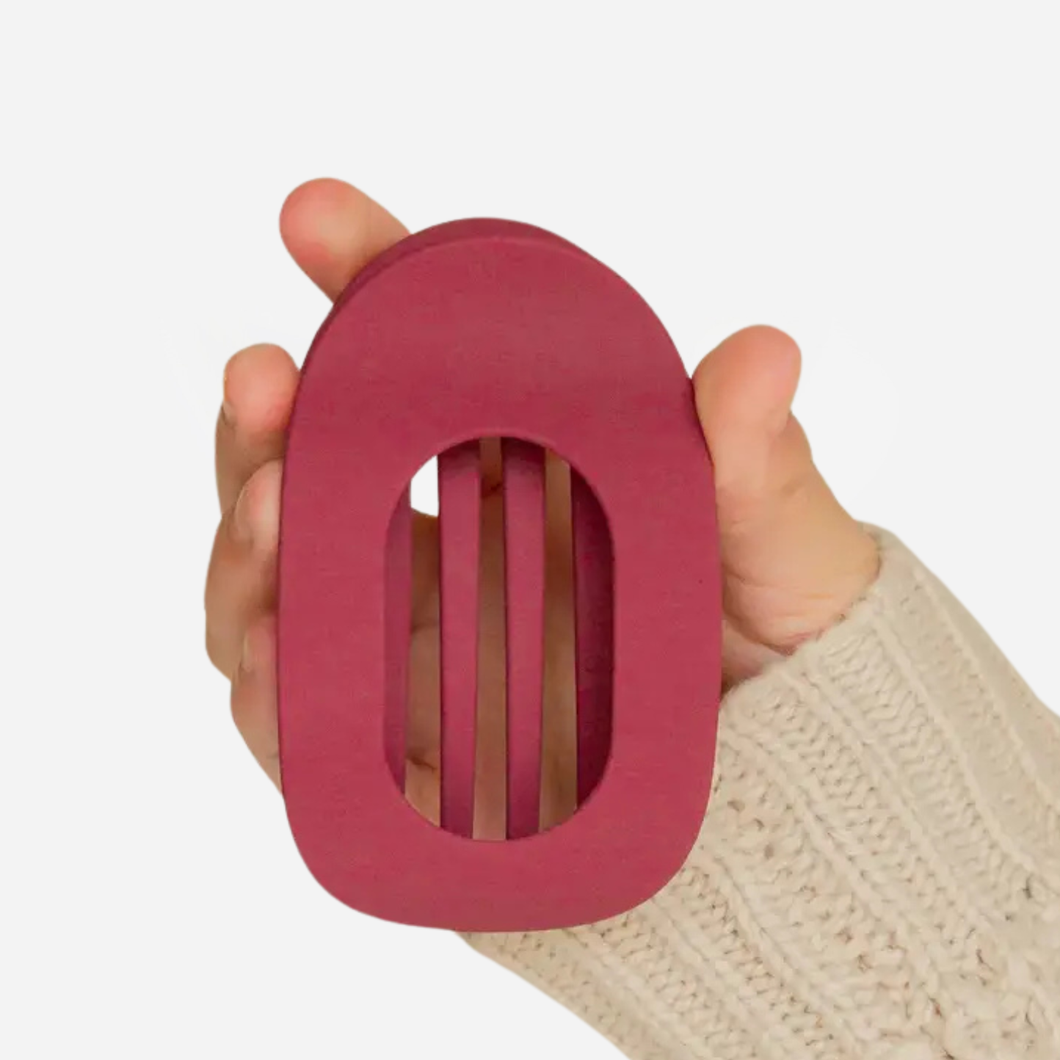 Circle Flat Claw Clip - Matte Wine