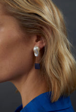 Perle Drop Earrings - Steel Blue