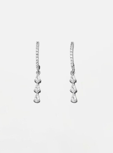 Leigha Hoop Earrings - Silver