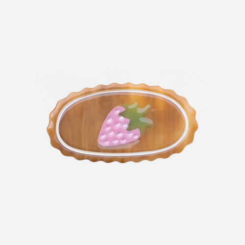 Eco-friendly Acetate Strawberry Hair Clip - Caramel Swirl