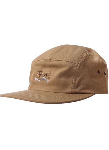 5 Panel Cap - Mustard Mtn. Wolf Embroidery