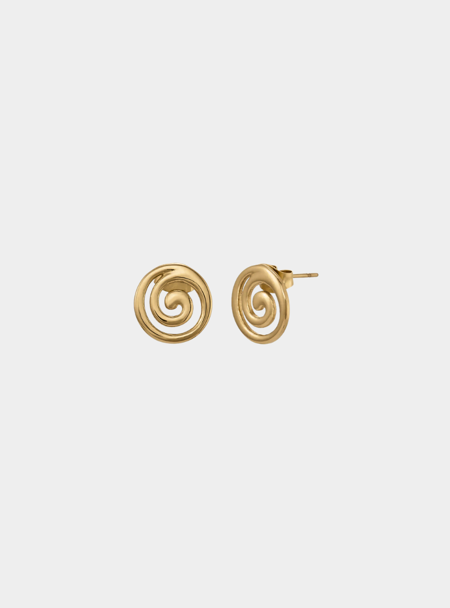 Maeve Swirl Earrings - Gold