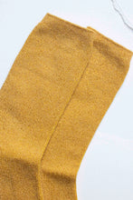 Glitter Modal Socks - Mustard