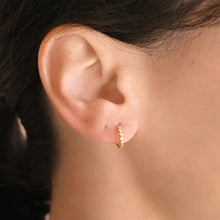 Tove Huggie Hoop Earrings - Silver